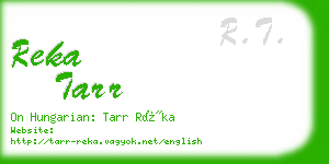 reka tarr business card